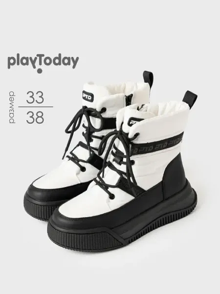 Ботинки дутики зимние на молнии PlayToday