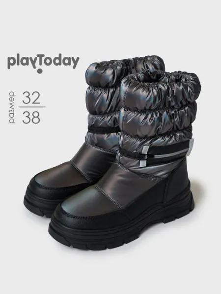 Сапоги дутики зимние на молнии PlayToday