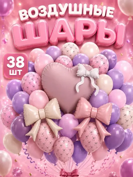 Набор шаров с бантиками lorimantya