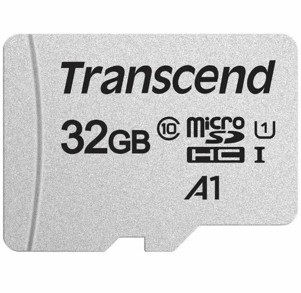 Карта памяти Transcend TS32GUSD300S microSDHC 32 ГБ (TS32GUSD300S) - Class 10, UHS-I U1, запись - 25 Мбайт/сек, чтение - 100 Мбайт/сек