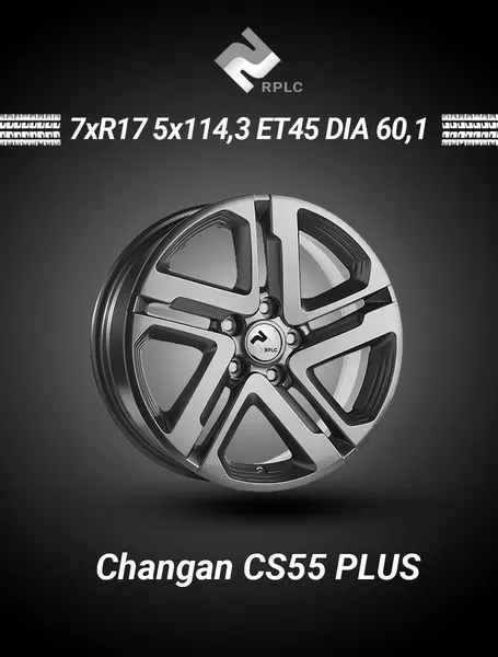 Диск автомобильный RPLC Chg6 Changan CS55 PLUS 7x17 5x114,3 ET45 60,1 BLK