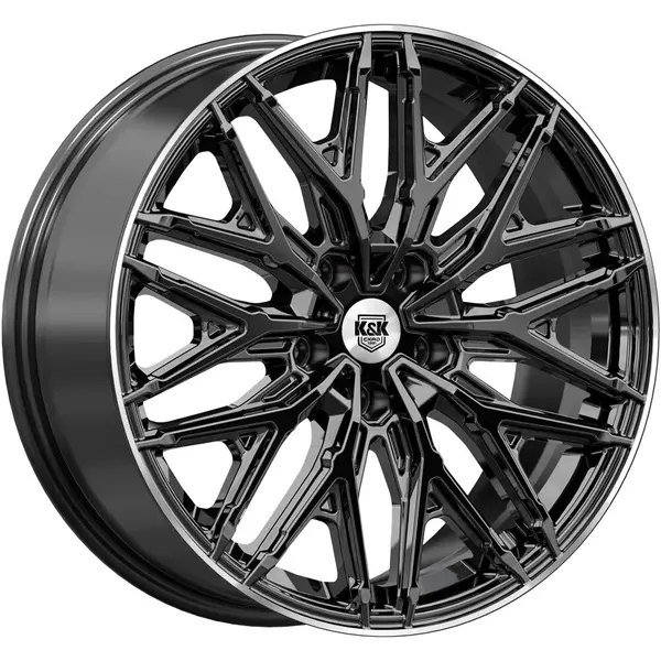 Диск автомобильный K&K Клермон 8x19 5x114,3 ET48 67,1 Черный бриллиант