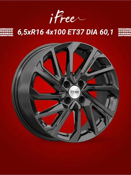 Диск автомобильный iFree Original Неом Sandero Stepway 7x16 4x100 ET37 60,1 BK