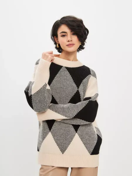 DAMtex Свитер оверсайз удлиненный без горла