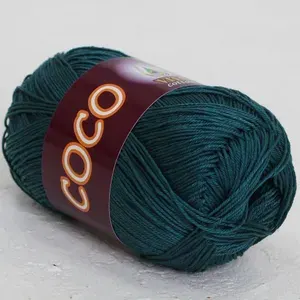 Пряжа COCO Vita - 113 (морская волна) 1 моток, 100% мерсеризованный хлопок, (50г, 240м) нитки для ручного вязания
