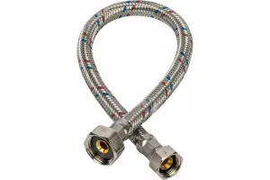 Гибкая подводка для воды 1/2"х3/8", 50 см, гайка-гайка, Victoria