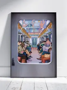 Плакат на стену для интерьера Метро (Метрополитен Токио - Tokyo Metro 1) - Постер по городской инфраструктуре формата A4 (21x30 см)
