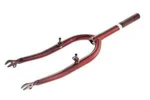 Вилка жесткая 28" V-brake для велосипеда 1'', бордовая