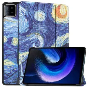 Чехол для планшета Xiaomi Mi Pad 6 / Mi Pad 6 Pro (11 дюймов), с магнитом и красивым рисунком (Звездная ночь)
