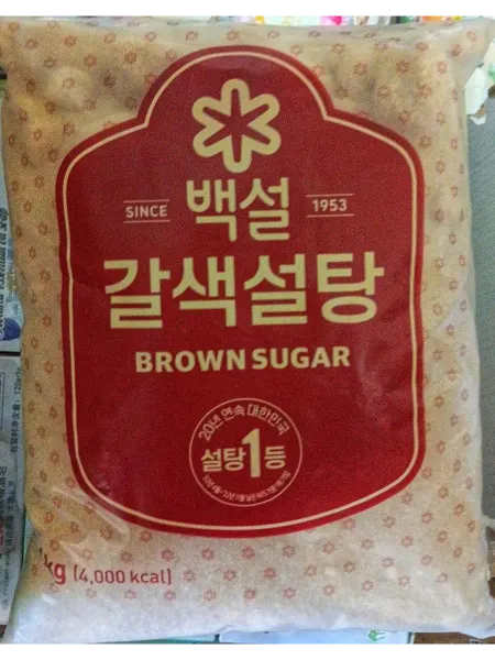 Нет бренда Сахар тростниковый светлый Dark Brown Sugar 1кг. (Корея)