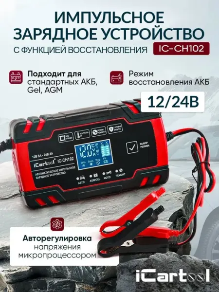 Зарядное устройство для аккумуляторов автомобиля 12/24В