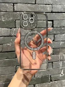 Чехол на iPhone 16 Pro Max MagSafe со стразами