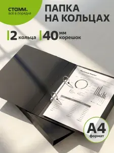 Папка на 2 кольцах А4 для документов