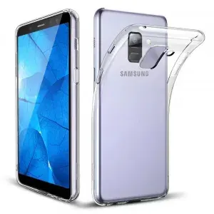 Чехол для Samsung J6 Plus (2018) (J615) / чехол на Самсунг J6+ (2018), прозрачный плотный, ударопрочный, не скользкий