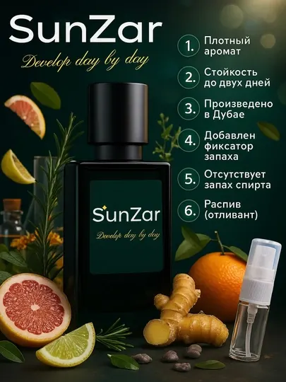 Духи мужские SunZar Develop Day by Day, порфюм мужской