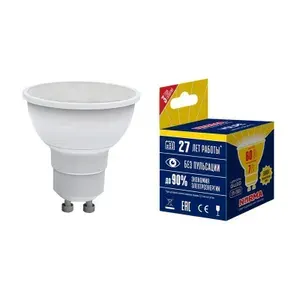Лампа светодиодная. Форма JCDR. Матовая. Серия Norma. Теплый белый свет 3000K. LED-JCDR-7W-WW-GU10-NR ТМ Volpe