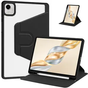 Совместимый с HONOR PAD X9A вращающийся корпус, крышка подставки с поворотом на 360 градусов, многоугольная крышка для просмотра с ручкой