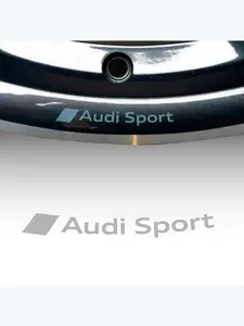 Наклейки на легкосплавные диски AUDI Sport 61х8мм (серебро)