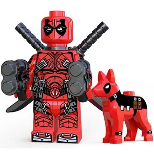 Фигурка Marvel, Дедпул (Deadpool) с собакой, конструктор