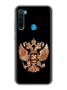 Чехол для Xiaomi RedMi Note 8 с принтом Флаг Герб России (мужской) на Сяоми Редми Нот 8