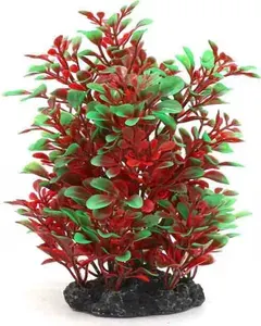 Растение искусственное для аквариума Гигрофила красная 9x5x18 см