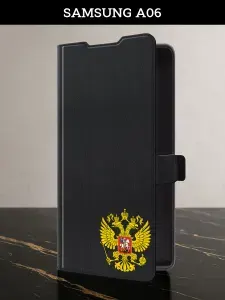 Чехол-книжка на Samsung Galaxy A06 (Самсунг А06) с картой с гербом