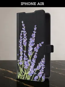Чехол-книжка на iPhone Air (iPhone Air) с картой и принтом "С лавандой"