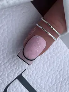 Must Have, 15 мл. ART GEL №10. Гель для наращивания ногтей. Декоративный жёсткий гель для наращивания с серебряной поталью