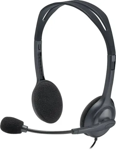 Компьютерная гарнитура Logitech H111, накладные, проводные, цвет черный