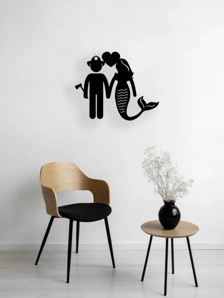 Light Decor Shop Пожарный и русалка панно, декор