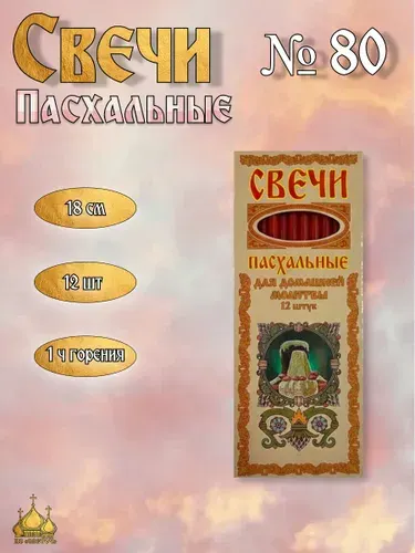 Пасхальные свечи для домашней молитвы