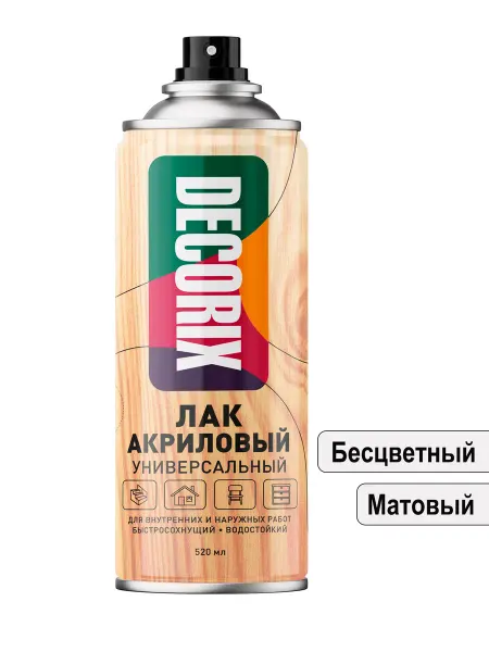 Decorix Лак аэрозольный матовый