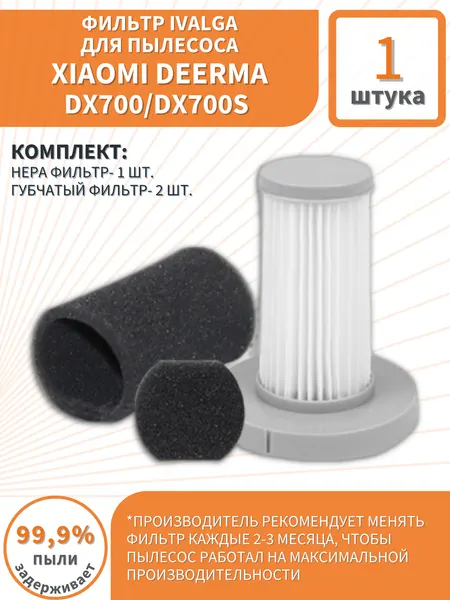 Фильтр для вертикального пылесоса, для Xiaomi, Deerma DX700, DX700S