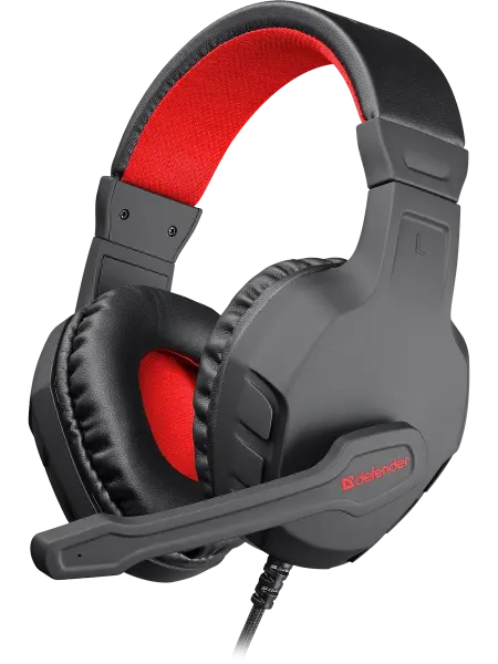 DEFENDER Наушники игровые Сujo черный+красный