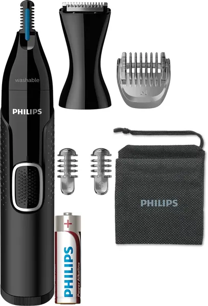 Триммер Philips Series 5000 NT5650/16 черный (насадок в компл:4шт)