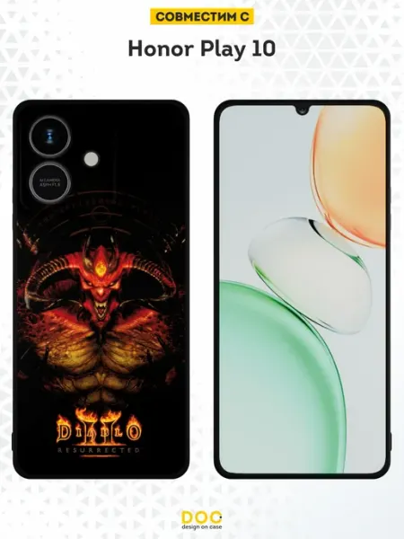 Чехол на Honor Play 10 с принтом Diablo DesignOnCase