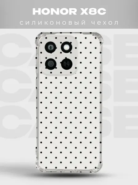 Чехол на Honor X8C в горошек Polka Dot PRINTberries