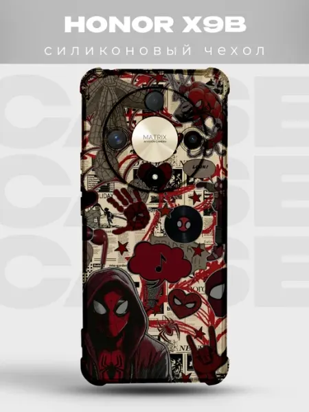 Чехол на Honor X9B Человек-паук spiderman комикс spider man PRINTberries