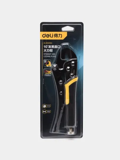 Плоскогубцы прямые с фиксацией Deli DL109010H