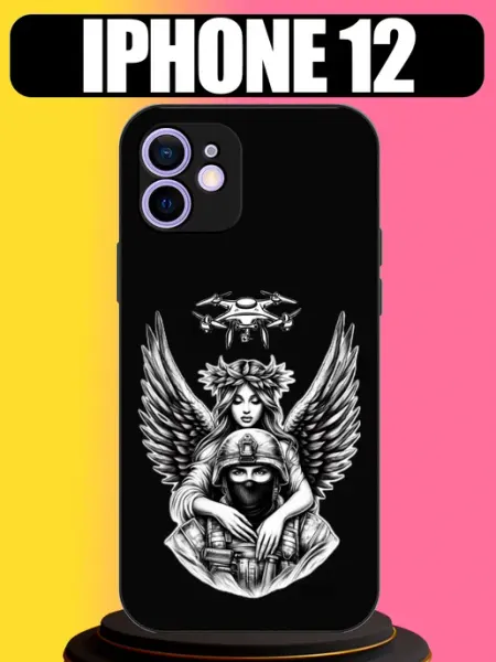 Чехол на iPhone 12 с принтом бпла tory.arrcaseeee