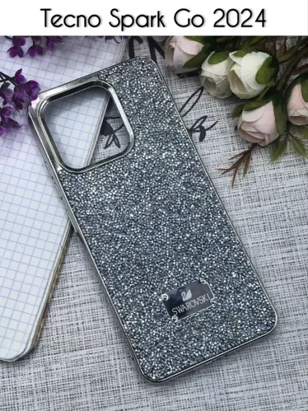 Блестящий чехол на Tecno Spark GO 2024 Swarovski ELNAZ COVER