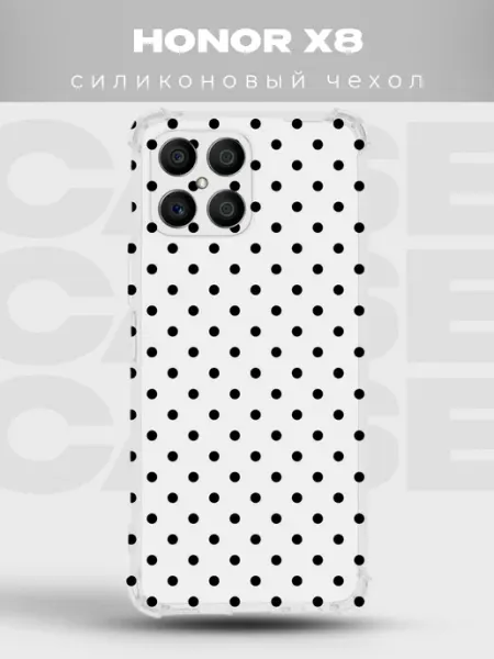 Чехол на Honor X8 в горошек Polka Dot PRINTberries