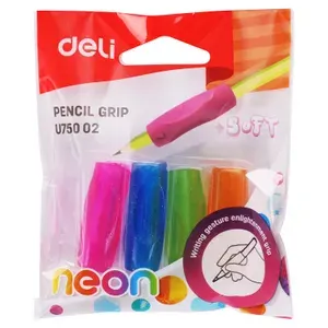 Колпачок-манжета для карандашей Deli Neon, силикон, 4 шт.