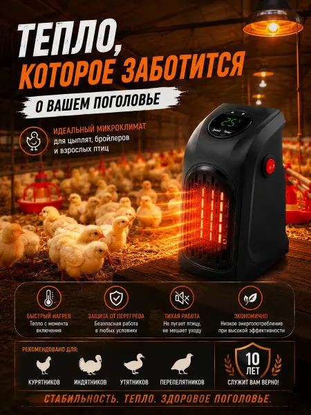 Инфракрасный обогреватель потолочный для дома курятника