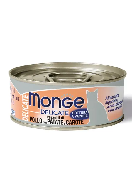 Консервы для кошек Monge Delicate с курицей