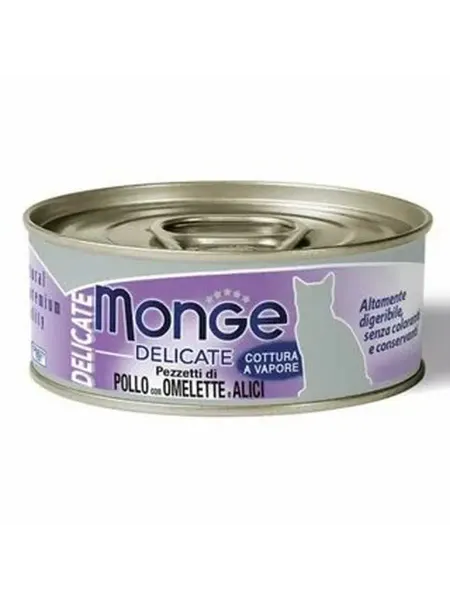 Консервы для кошек Monge Delicate курица с омлетом