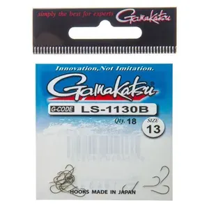 Крючки Gamakatsu LS-1130B, №13, 18 шт/уп, Bronze