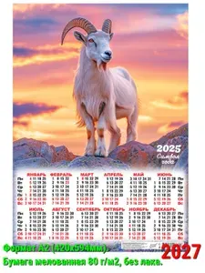 Листовой календарь на 2027 год А2 "Символ года. Рассветы и закаты" ПО-27-054