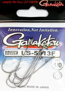 Крючки рыболовные Gamakatsu LS-5013F №1/0 с длинным цевьем для леща и карася, Япония, 6 шт.