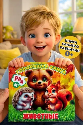 Говорящая книга для малышей (раннее развитие, 0+лет) Животные
